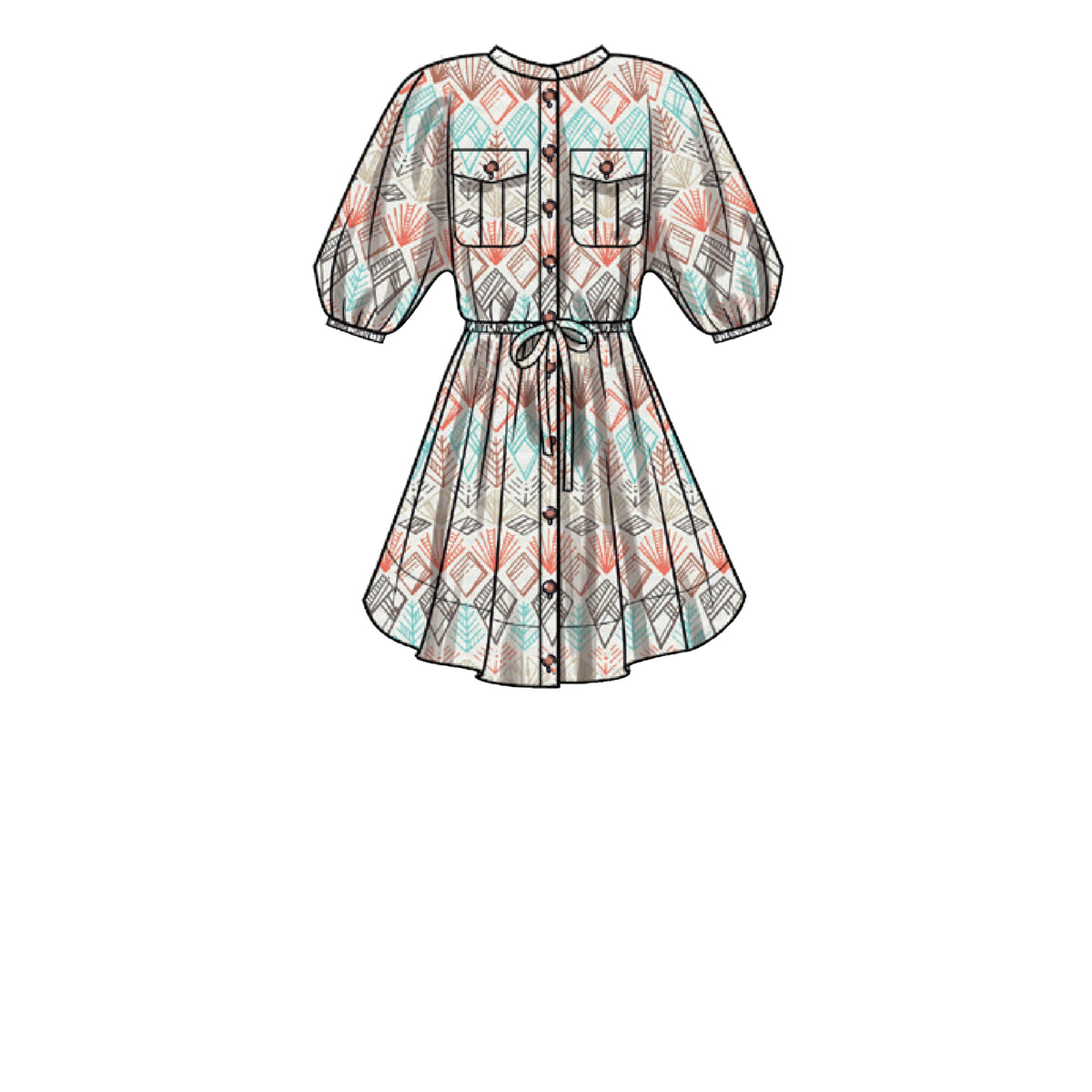 Simplicity S9544 pattern envelope showing dresses with batwing sleeves