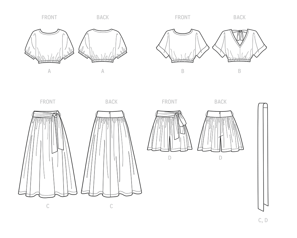 Simplicity S9550 pattern envelope showing casual wear with puffed dolman sleeves