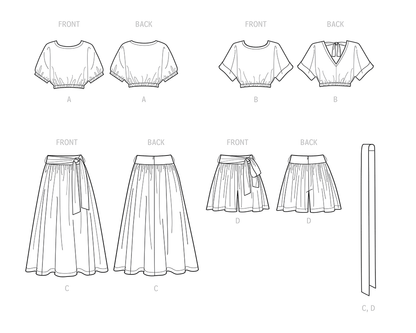 Simplicity S9550 pattern envelope showing casual wear with puffed dolman sleeves