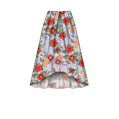 Simplicity S9553 pattern envelope showing plus size casual wear with contrast binding