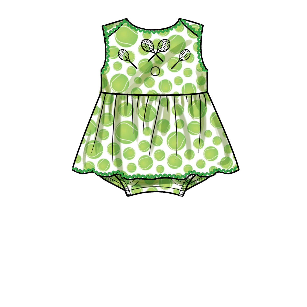 Simplicity S9557 pattern envelope showing baby clothes
