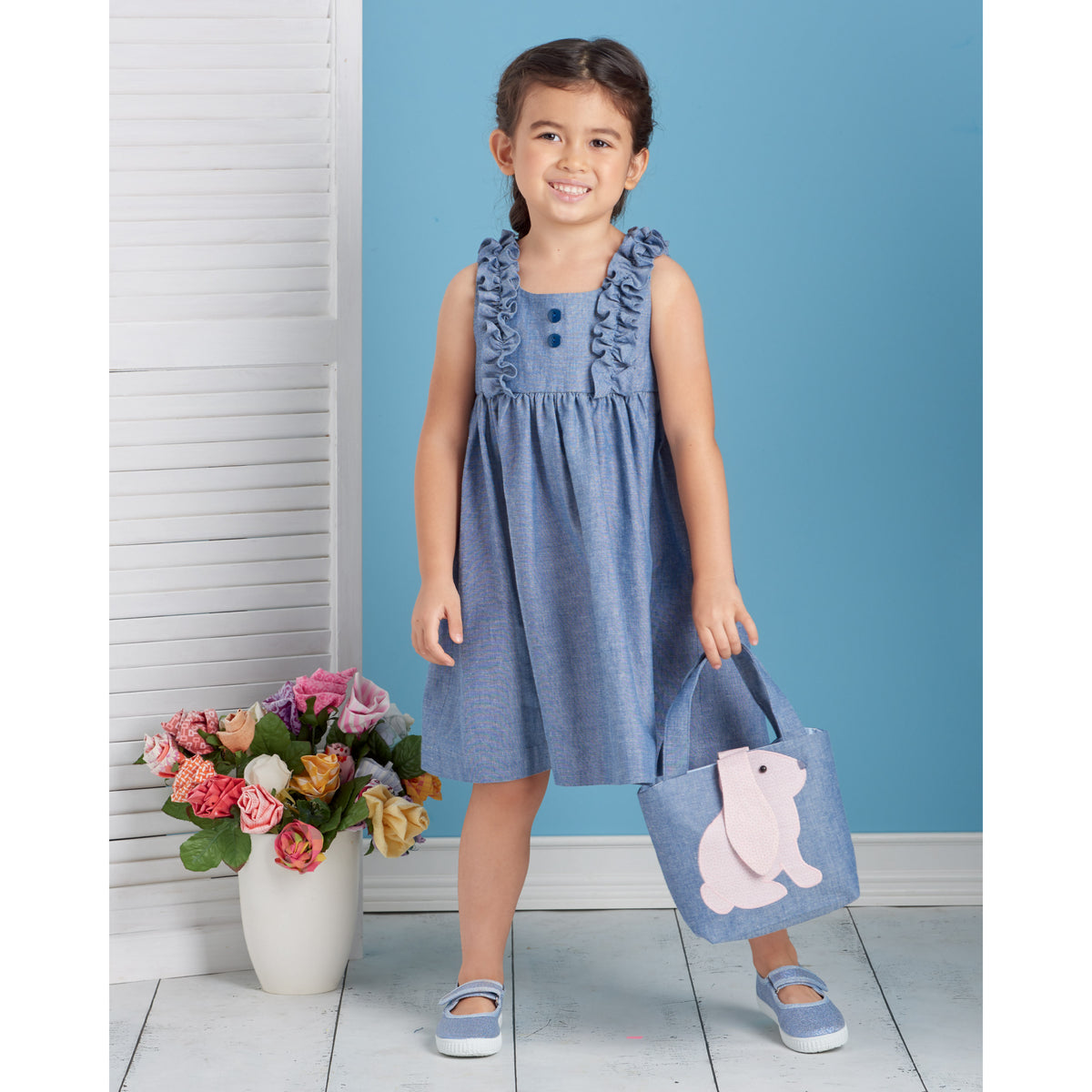 Simplicity S9559 pattern envelope showing children's casual wear with ruffles