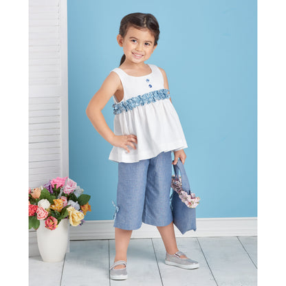 Simplicity S9559 pattern envelope showing children's casual wear with ruffles