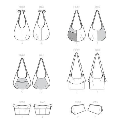 Simplicity S9563 sewing pattern envelope showing bags and accessories