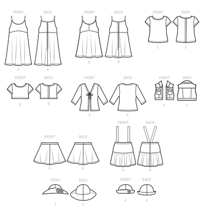 Simplicity S9566 sewing pattern envelope showing doll clothes
