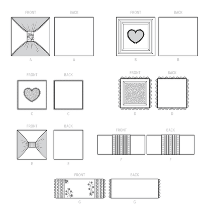 Simplicity S9574 sewing pattern envelope showing cushions
