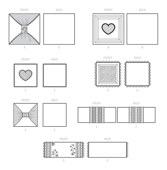 Simplicity S9574 sewing pattern envelope showing cushions