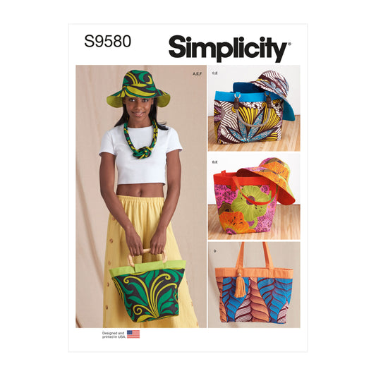 Simplicity S9580 sewing pattern envelope showing bags