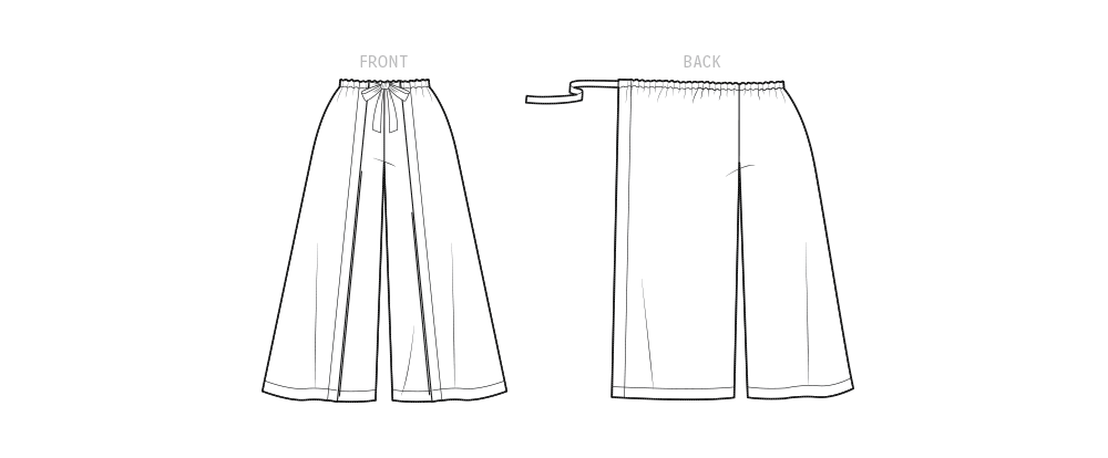 Simplicity S9595 sewing pattern envelope showing skirts or trousers