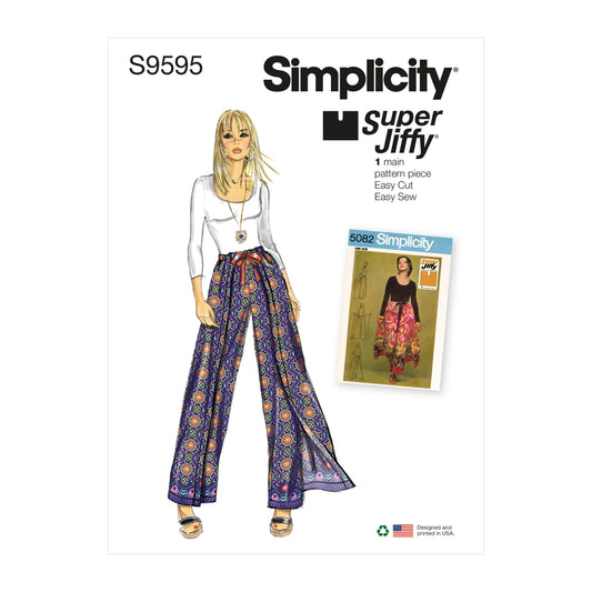 Simplicity S9595 sewing pattern envelope showing skirts or trousers