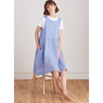 Simplicity S9596 sewing pattern envelope showing a dress