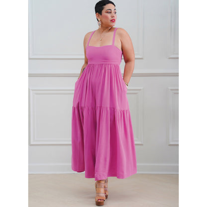 Simplicity S9597 sewing pattern envelope showing a dress