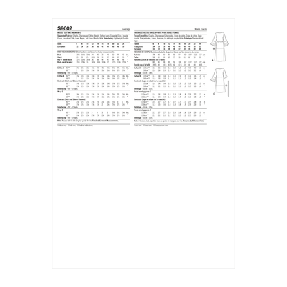 Simplicity S9602 sewing pattern envelope showing tops and waistcoats