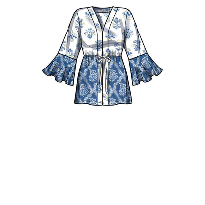 Simplicity S9603 sewing pattern envelope showing tops and waistcoats