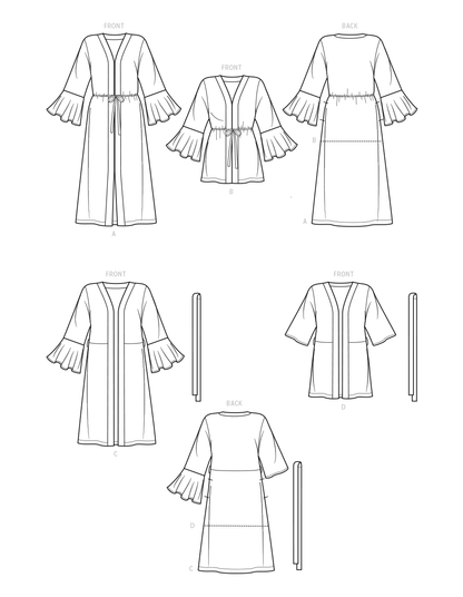 Simplicity S9603 sewing pattern envelope showing tops and waistcoats