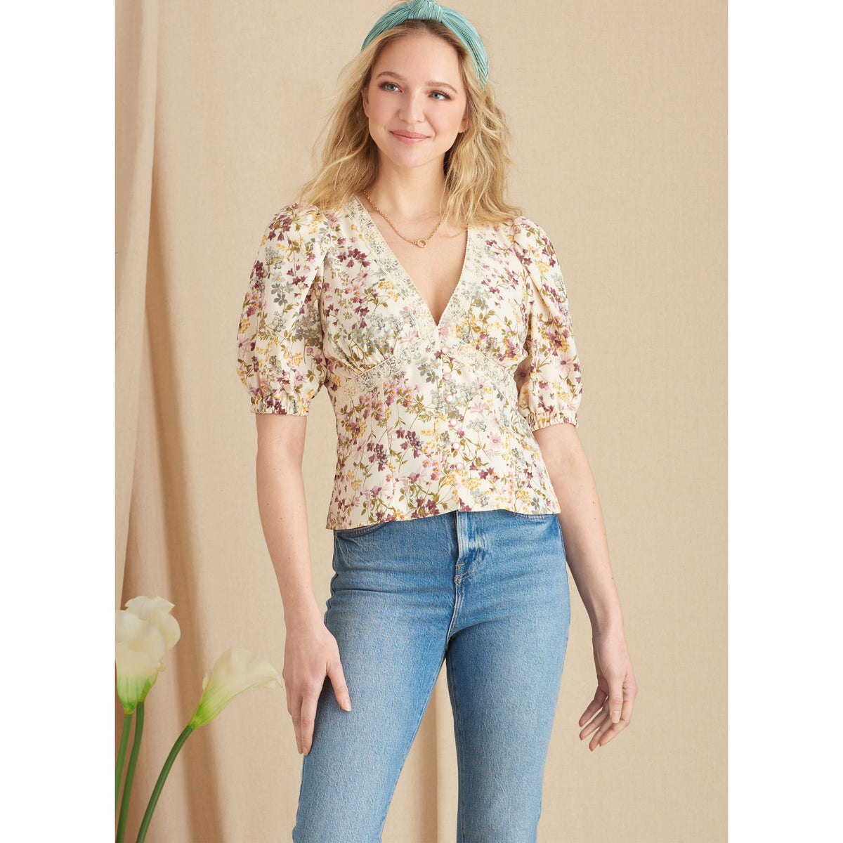 Simplicity S9606 sewing pattern envelope showing tops and waistcoats