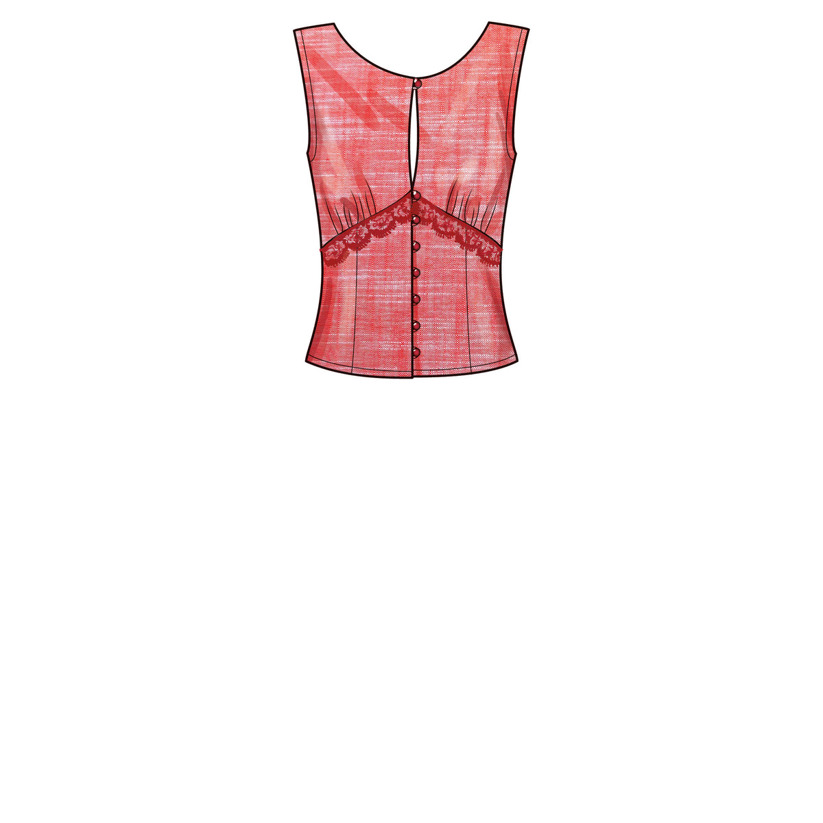 Simplicity S9606 sewing pattern envelope showing tops and waistcoats