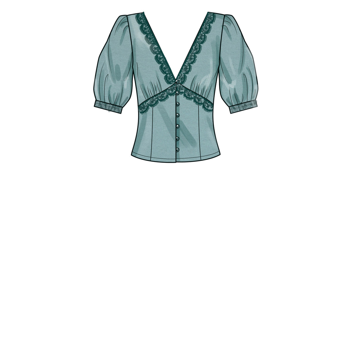 Simplicity S9606 sewing pattern envelope showing tops and waistcoats