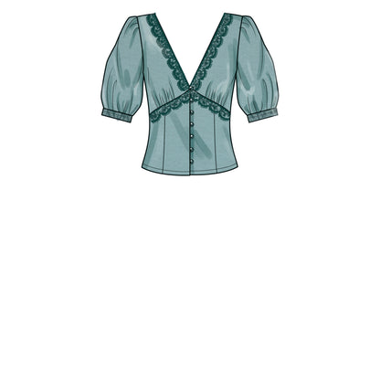 Simplicity S9606 sewing pattern envelope showing tops and waistcoats