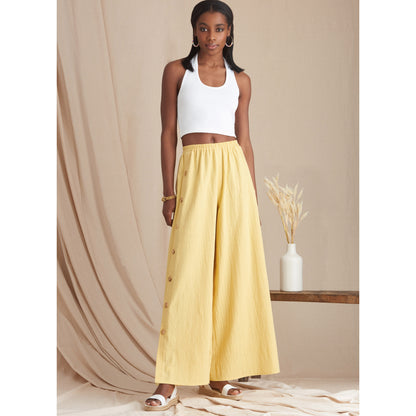 Simplicity S9608 sewing pattern envelope showing skirts or trousers