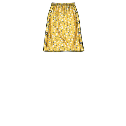 Simplicity S9608 sewing pattern envelope showing skirts or trousers