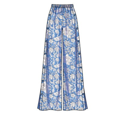Simplicity S9608 sewing pattern envelope showing skirts or trousers