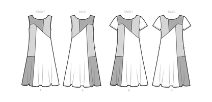 Simplicity S9615 sewing pattern envelope showing dress designs