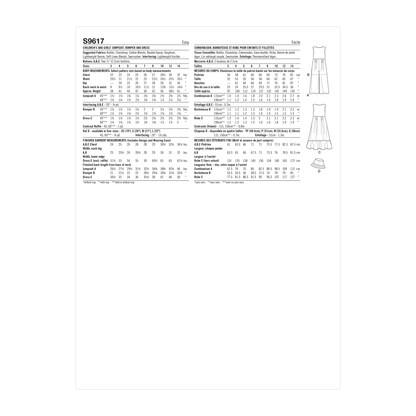 Simplicity S9617 sewing pattern envelope showing dress designs