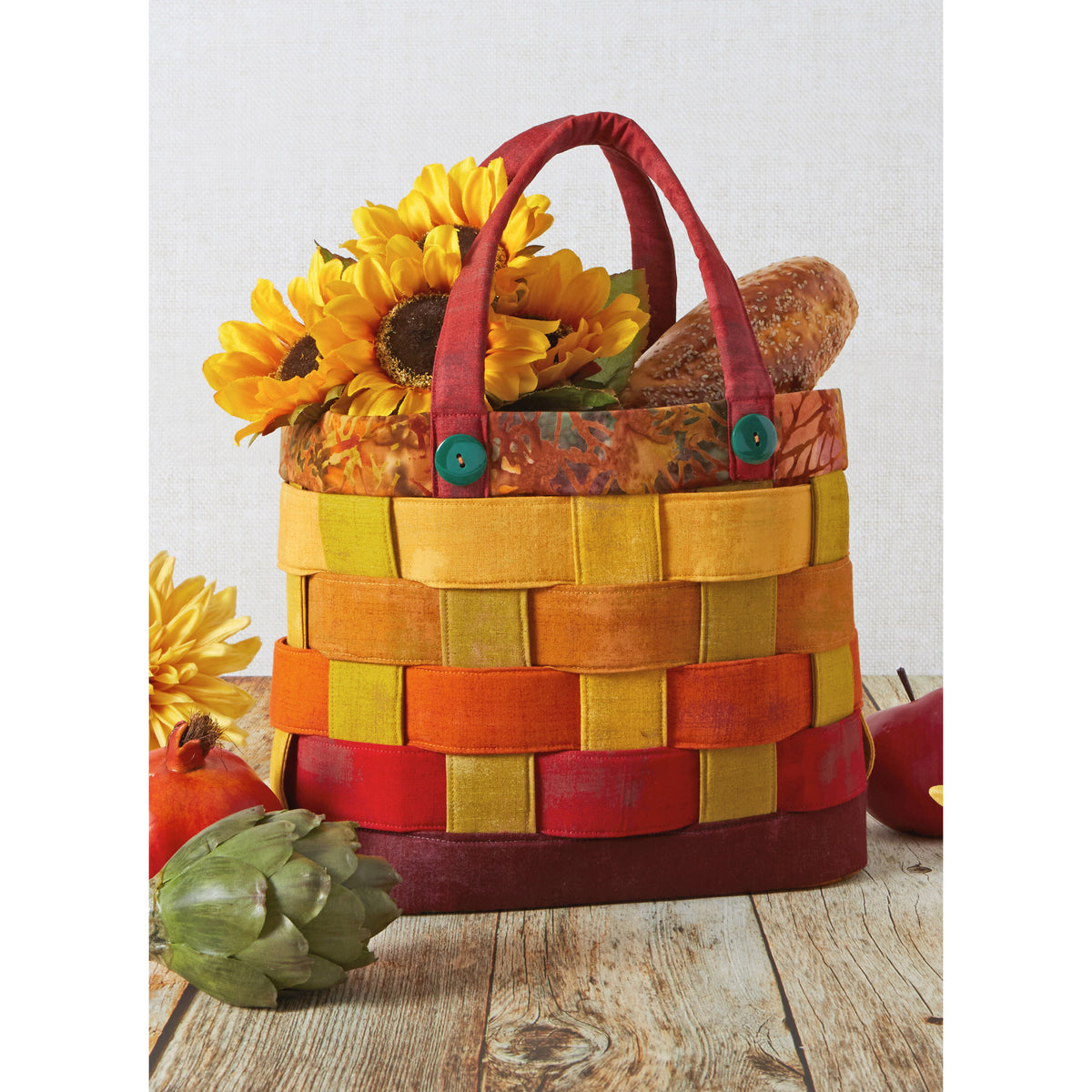 Simplicity S9623 sewing pattern envelope showing fabric baskets designs