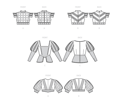 Simplicity S9627 sewing pattern envelope showing costume designs
