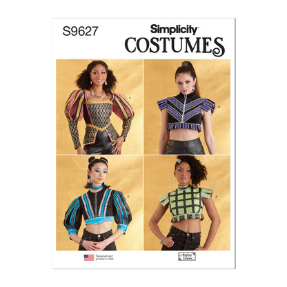 Simplicity S9627 sewing pattern envelope showing costume designs