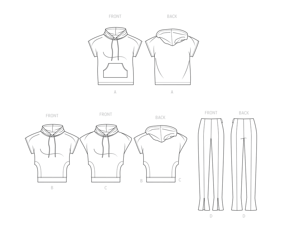 Simplicity S9636 sewing pattern envelope showing casual wear designs