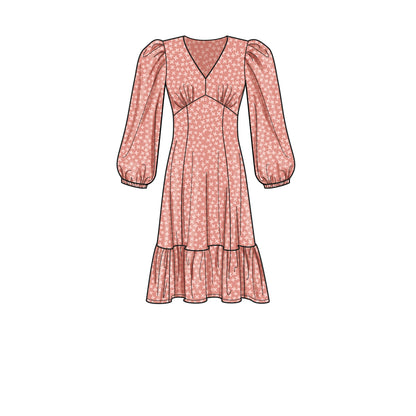 Simplicity S9642 sewing pattern envelope showing dress designs