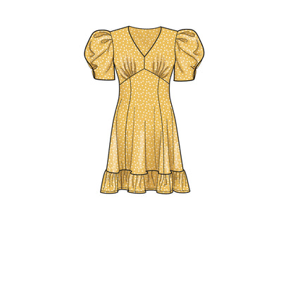 Simplicity S9643 sewing pattern envelope showing dress designs