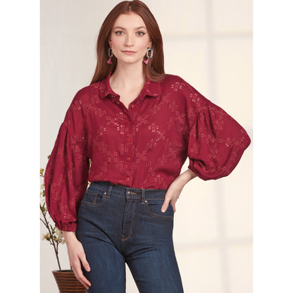 Simplicity S9646 sewing pattern envelope showing top designs