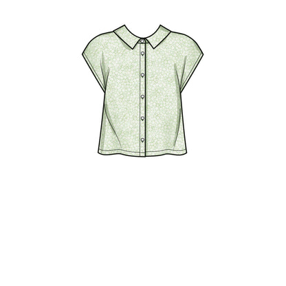 Simplicity S9646 sewing pattern envelope showing top designs