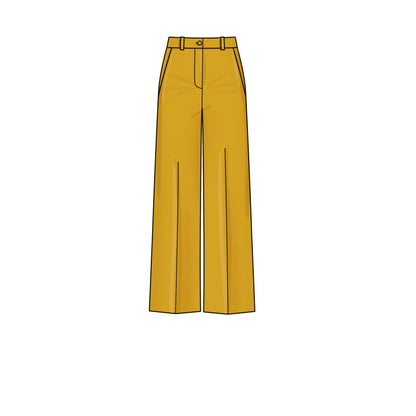 Simplicity sewing pattern S9647 envelope showing misses' skirts and trousers