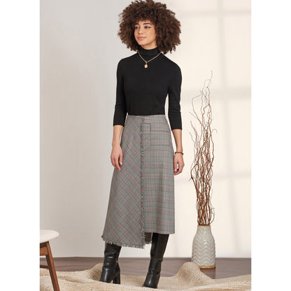 Simplicity sewing pattern S9648 envelope showing misses' skirts and trousers