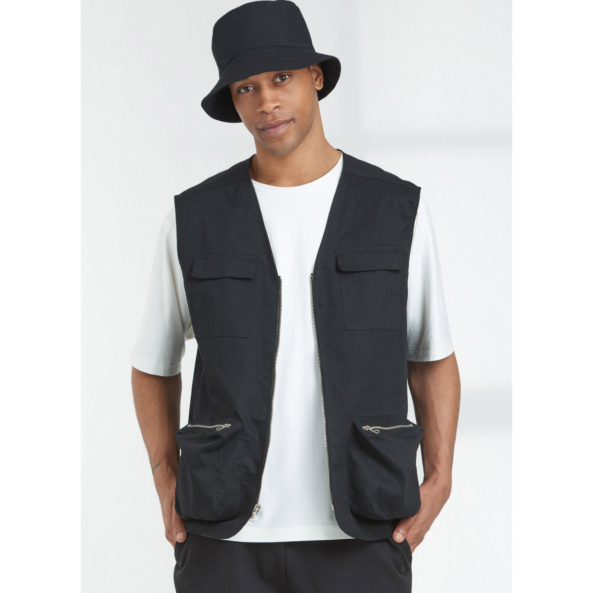 Simplicity sewing pattern S9651 envelope showing men's and boys' tops and vests