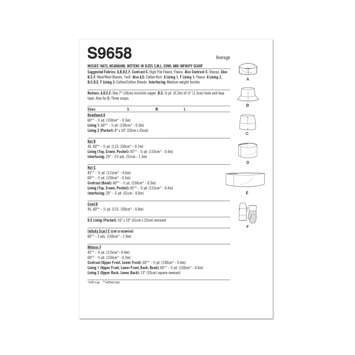 Simplicity sewing pattern S9658 envelope showing accessories with hidden pockets