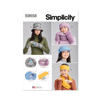 Simplicity sewing pattern S9658 envelope showing accessories with hidden pockets