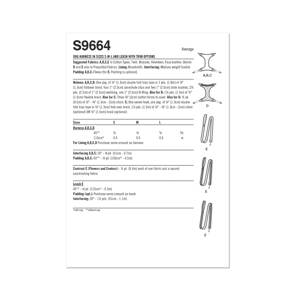 Simplicity sewing pattern S9664 envelope showing pet clothes