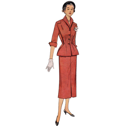 Simplicity sewing pattern S9675 envelope showing misses' vintage 1950s two-piece