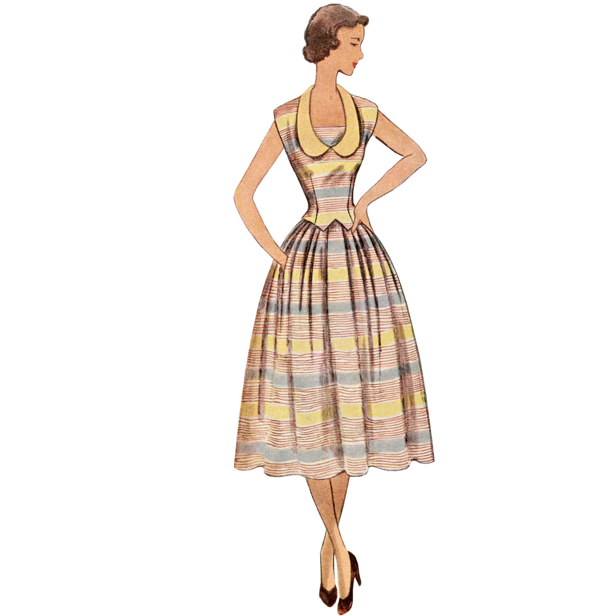 Simplicity sewing pattern S9676 envelope showing misses' dress