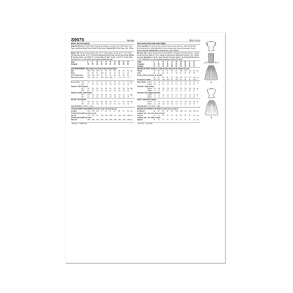 Simplicity sewing pattern S9676 envelope showing misses' dress