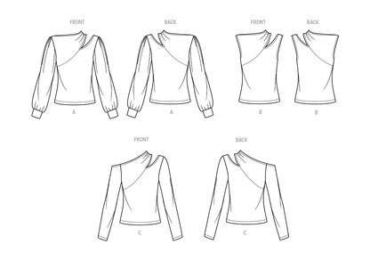 Simplicity sewing pattern S9679 envelope showing misses' tops and vests
