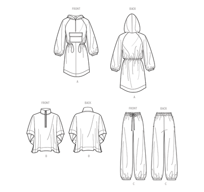 Simplicity sewing pattern S9687 envelope showing misses' casual wear