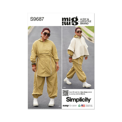 Simplicity sewing pattern S9687 envelope showing misses' casual wear