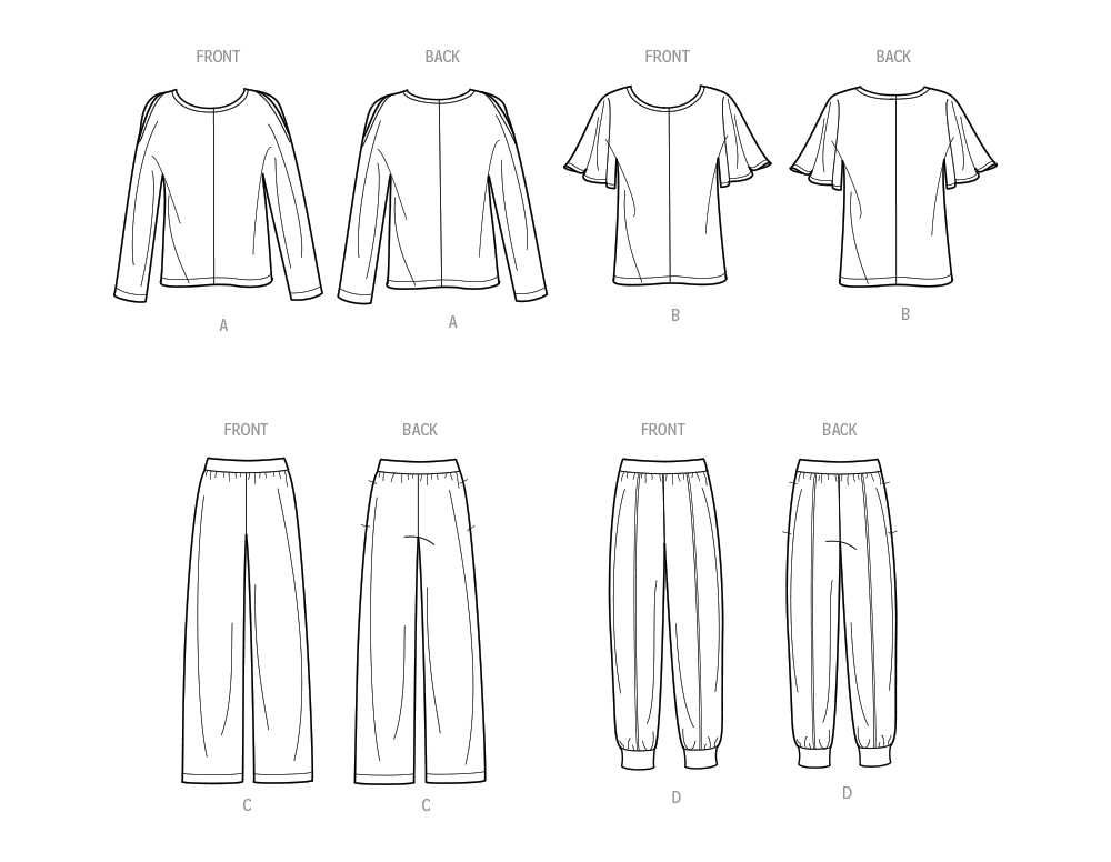Simplicity sewing pattern S9690 envelope showing misses' casual wear