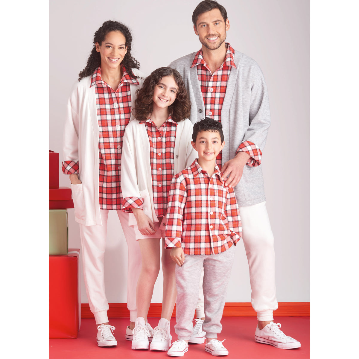 Simplicity sewing pattern S9691 envelope showing unisex sleepwear